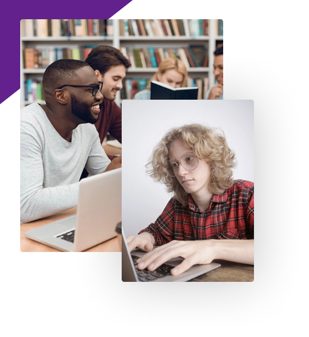 Students studying